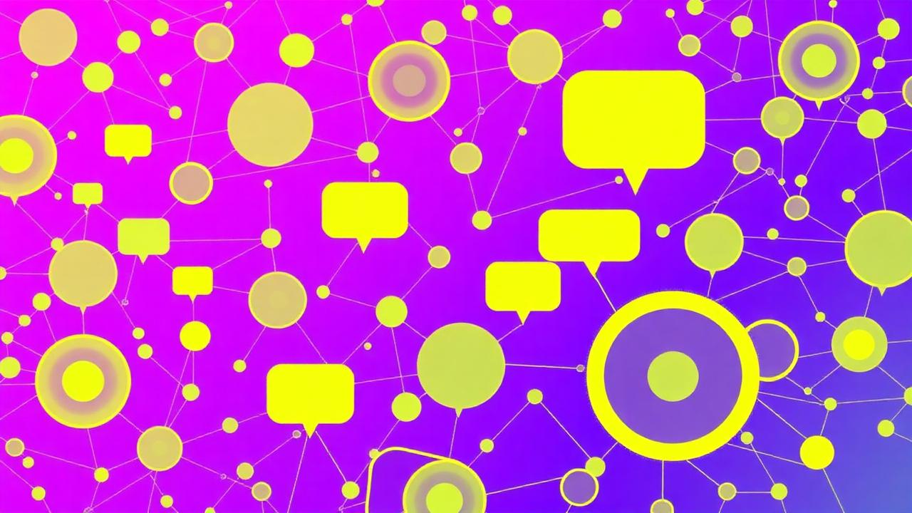 Abstract electric violet and neon lime cover illustration for the AI Interview Prep Coach project (2021), showing abstract neural web with pulsing embedding clusters.