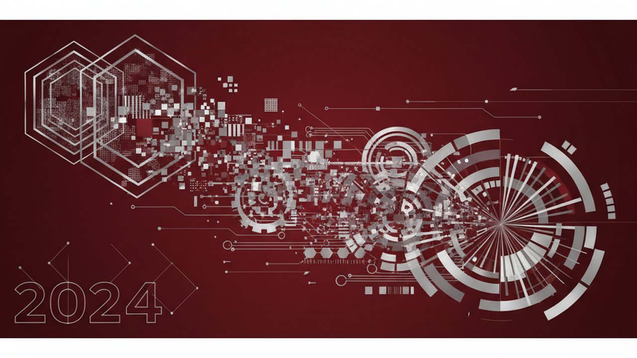 Abstract deep crimson and platinum silver cover illustration for the Anomaly Detection for Sensors project (2024), showing layered convolutional filters cascading into activation maps.