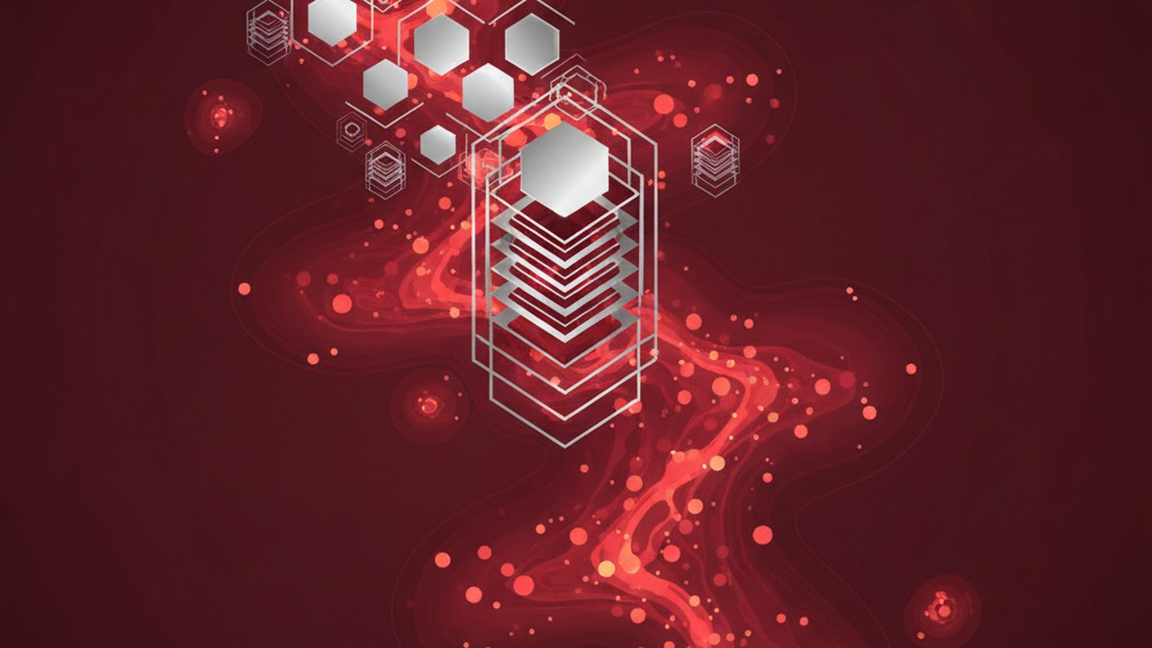 Abstract deep crimson and platinum silver cover illustration for the Chest X-Ray Anomaly Detector project (2024), showing layered convolutional filters cascading into activation maps.