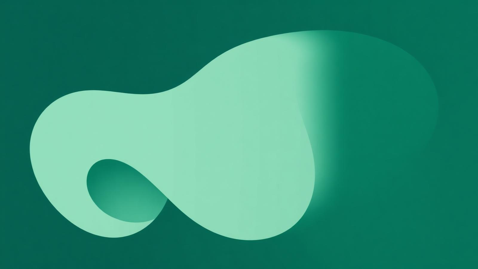 Abstract teal and mint cover illustration for the Clinical Note Summarization project, showing longitudinal note ribbons condensing into structured mint blocks.